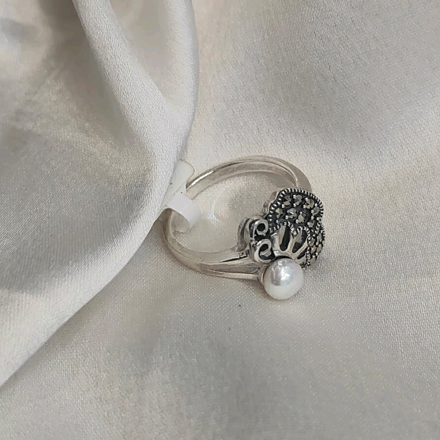 Marcasite Pearl Ring